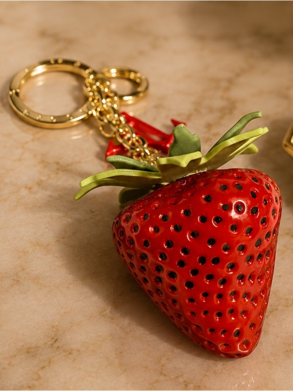 Keychain/bagcharm gorgeous 🍓 
hanging Charm with Monogram hanging charm! - Picture 2 of 9
